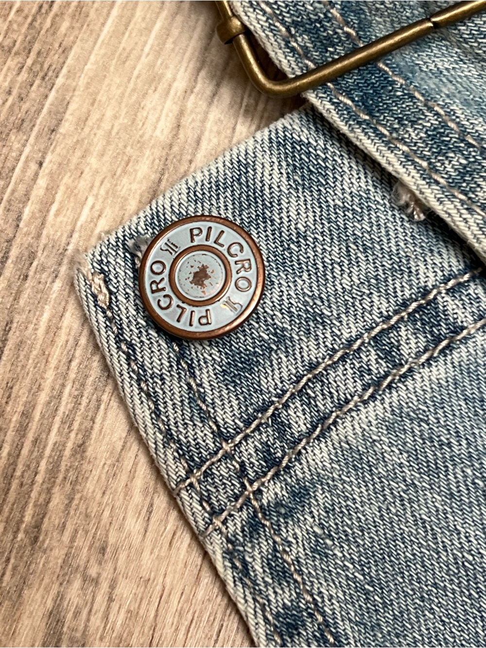 Pilcro (Anthropologie) Light Wash Denim Cargo Overalls - Picture 2 of 6